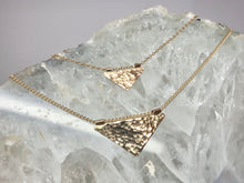 Load image into Gallery viewer, Textured 14k Gold Filled Triangle Necklace: Minimalist Geometric Choker