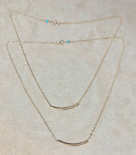 Load image into Gallery viewer, Dainty 14k Gold Filled Bar Necklace: Minimalist Layering Jewelry