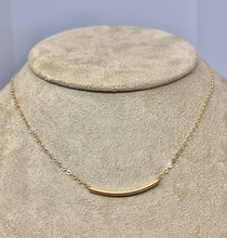 Load image into Gallery viewer, Dainty 14k Gold Filled Bar Necklace: Minimalist Layering Jewelry