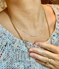 Load image into Gallery viewer, Dainty 14k Gold Filled Bar Necklace: Minimalist Layering Jewelry