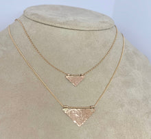 Load image into Gallery viewer, Textured 14k Gold Filled Triangle Necklace: Minimalist Geometric Choker