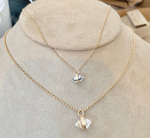 Load image into Gallery viewer, 14k gold filled Herkimer diamond necklace, April birthstone necklace