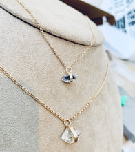 Load image into Gallery viewer, 14k gold filled Herkimer diamond necklace, April birthstone necklace