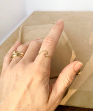 Load image into Gallery viewer, Textured Wave Ring: 14k Gold Filled Stacking Ring