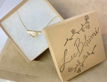 Load image into Gallery viewer, Stamped Wildflower 14k Gold Filled Triangle Necklace