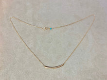 Load image into Gallery viewer, Dainty 14k Gold Filled Bar Necklace: Minimalist Layering Jewelry