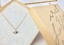 Load image into Gallery viewer, 14k gold filled Herkimer diamond necklace, April birthstone necklace