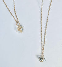 Load image into Gallery viewer, 14k gold filled Herkimer diamond necklace, April birthstone necklace