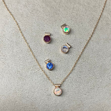 Load image into Gallery viewer, Tanzanite Solitaire Necklace: 14k Gold Filled Gemstone Choker