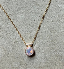 Load image into Gallery viewer, Ruby Solitaire Necklace: 14k Gold Filled Gemstone Choker