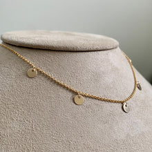 Load image into Gallery viewer, Gold Filled Coin Choker Necklace: Dainty Layering Necklace