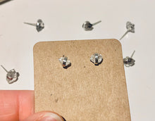 Load image into Gallery viewer, Sterling Silver Herkimer Diamond Stud Earrings: Raw Gemstone Jewelry