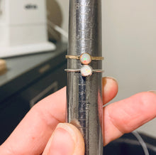 Load image into Gallery viewer, Opal Bezel Ring: Sterling Silver, 14k Gold Filled Stacking Ring