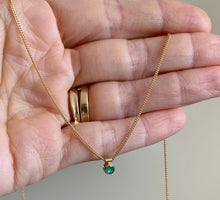 Load image into Gallery viewer, Tanzanite Solitaire Necklace: 14k Gold Filled Gemstone Choker