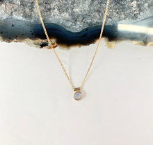 Load image into Gallery viewer, Tanzanite Solitaire Necklace: 14k Gold Filled Gemstone Choker