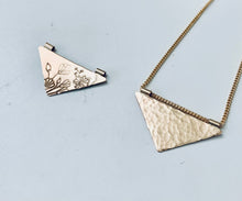Load image into Gallery viewer, Textured 14k Gold Filled Triangle Necklace: Minimalist Geometric Choker