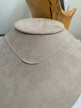 Load image into Gallery viewer, Sterling Silver Curved Bar Necklace: Minimalist Layering Jewelry