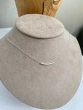 Load image into Gallery viewer, Sterling Silver Curved Bar Necklace: Minimalist Layering Jewelry