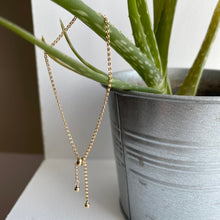 Load image into Gallery viewer, Dainty 14k Gold Filled Slider Bracelet: Adjustable Rolo Chain