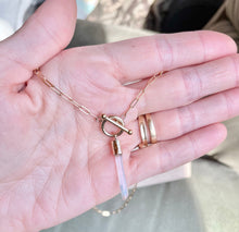Load image into Gallery viewer, Raw Quartz Crystal Necklace: 14k Gold Filled Talisman Pendant