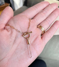 Load image into Gallery viewer, Raw Quartz Crystal Necklace: 14k Gold Filled Talisman Pendant