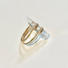 Load image into Gallery viewer, Raw Clear Quartz Point Ring: 14k Gold Filled Statement Ring