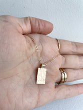 Load image into Gallery viewer, Hand Stamped Sunrise Necklace: 14k Gold Filled Sun Ray Pendant