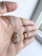Load image into Gallery viewer, Hand Stamped Sunrise Necklace: 14k Gold Filled Sun Ray Pendant