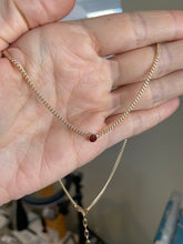Load image into Gallery viewer, Garnet Solitaire Necklace: 14k Gold Filled Gemstone Choker