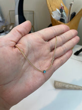 Load image into Gallery viewer, Garnet Solitaire Necklace: 14k Gold Filled Gemstone Choker