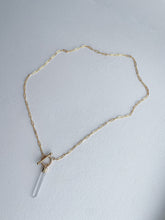 Load image into Gallery viewer, Raw Quartz Crystal Necklace: 14k Gold Filled Talisman Pendant
