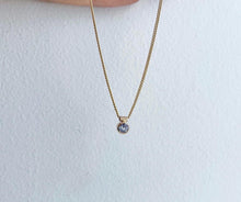Load image into Gallery viewer, Tanzanite Solitaire Necklace: 14k Gold Filled Gemstone Choker