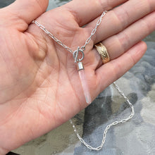 Load image into Gallery viewer, Raw Quartz Crystal Necklace: Sterling Silver Talisman Pendant