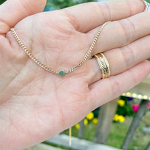 Load image into Gallery viewer, Garnet Solitaire Necklace: 14k Gold Filled Gemstone Choker