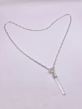 Load image into Gallery viewer, Raw Quartz Crystal Necklace: Sterling Silver Talisman Pendant
