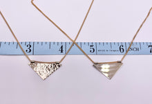 Load image into Gallery viewer, Stamped Wildflower 14k Gold Filled Triangle Necklace