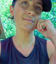 Load image into Gallery viewer, Pyrite necklace, 14k gold filled, Cuban link, minimalist, layering necklace