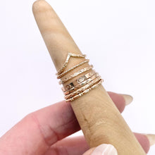 Load image into Gallery viewer, 14k Gold Filled Beaded Ring: Textured Stacking Band
