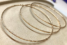 Load image into Gallery viewer, 14k Gold Filled Textured Bangle Bracelet: Minimalist Stacking Jewelry
