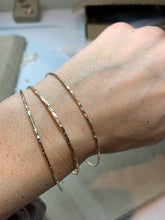 Load image into Gallery viewer, 14k Gold Filled Textured Bangle Bracelet: Minimalist Stacking Jewelry
