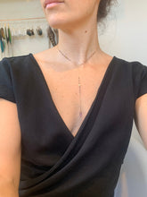 Load image into Gallery viewer, Clear Quartz Y Necklace: Gold Filled Lariat Gemstone Chain
