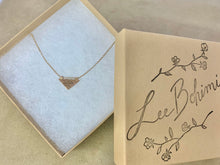 Load image into Gallery viewer, Textured 14k Gold Filled Triangle Necklace: Minimalist Geometric Choker
