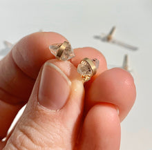 Load image into Gallery viewer, Sterling Silver Herkimer Diamond Stud Earrings: Raw Gemstone Jewelry
