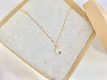 Load image into Gallery viewer, 14k gold filled Herkimer diamond necklace, April birthstone necklace
