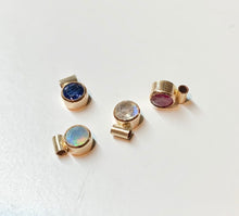 Load image into Gallery viewer, Solitaire Garnet Necklace: 14k Gold Filled Gemstone Choker
