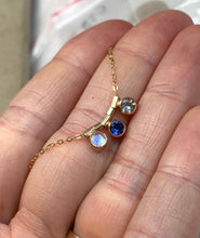 Load image into Gallery viewer, Ruby Solitaire Necklace: 14k Gold Filled Gemstone Choker
