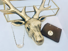 Load image into Gallery viewer, 14kt Gold Filled Crescent Moon Stud Earrings: Textured Minimalist Jewelry
