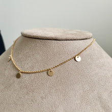 Load image into Gallery viewer, Gold Filled Coin Choker Necklace: Dainty Layering Necklace
