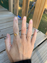 Load image into Gallery viewer, Opal Bezel Ring: Sterling Silver, 14k Gold Filled Stacking Ring
