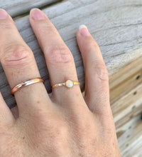Load image into Gallery viewer, Opal Bezel Ring: Sterling Silver, 14k Gold Filled Stacking Ring
